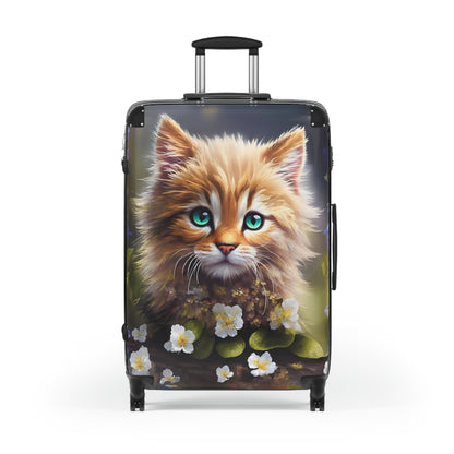 Cat Acrylic Painting Suitcase