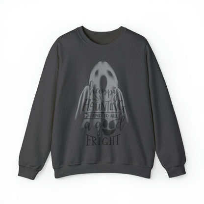 Halloween Happy Haunting Quote Sweatshirt