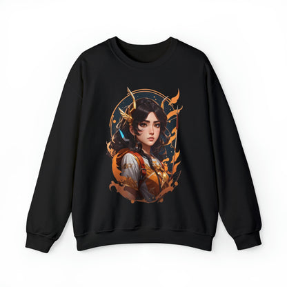 Zodiac Sagittarius Manga Girl Sweatshirt