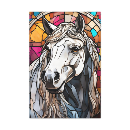 Horse Stained Glass Canvas