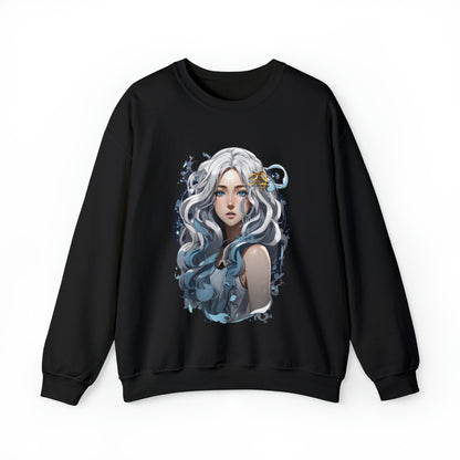 Zodiac Aquarius Manga Girl Sweatshirt