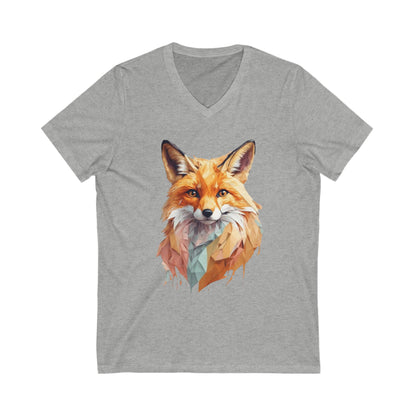 Fox Low Poly V-Neck Shirt