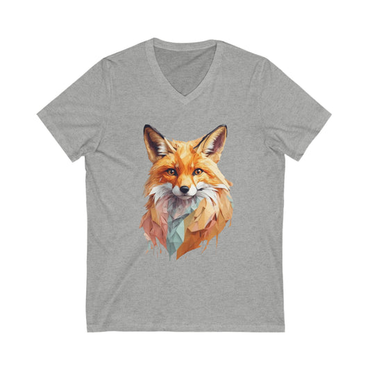 Fox Low Poly V-Neck Shirt