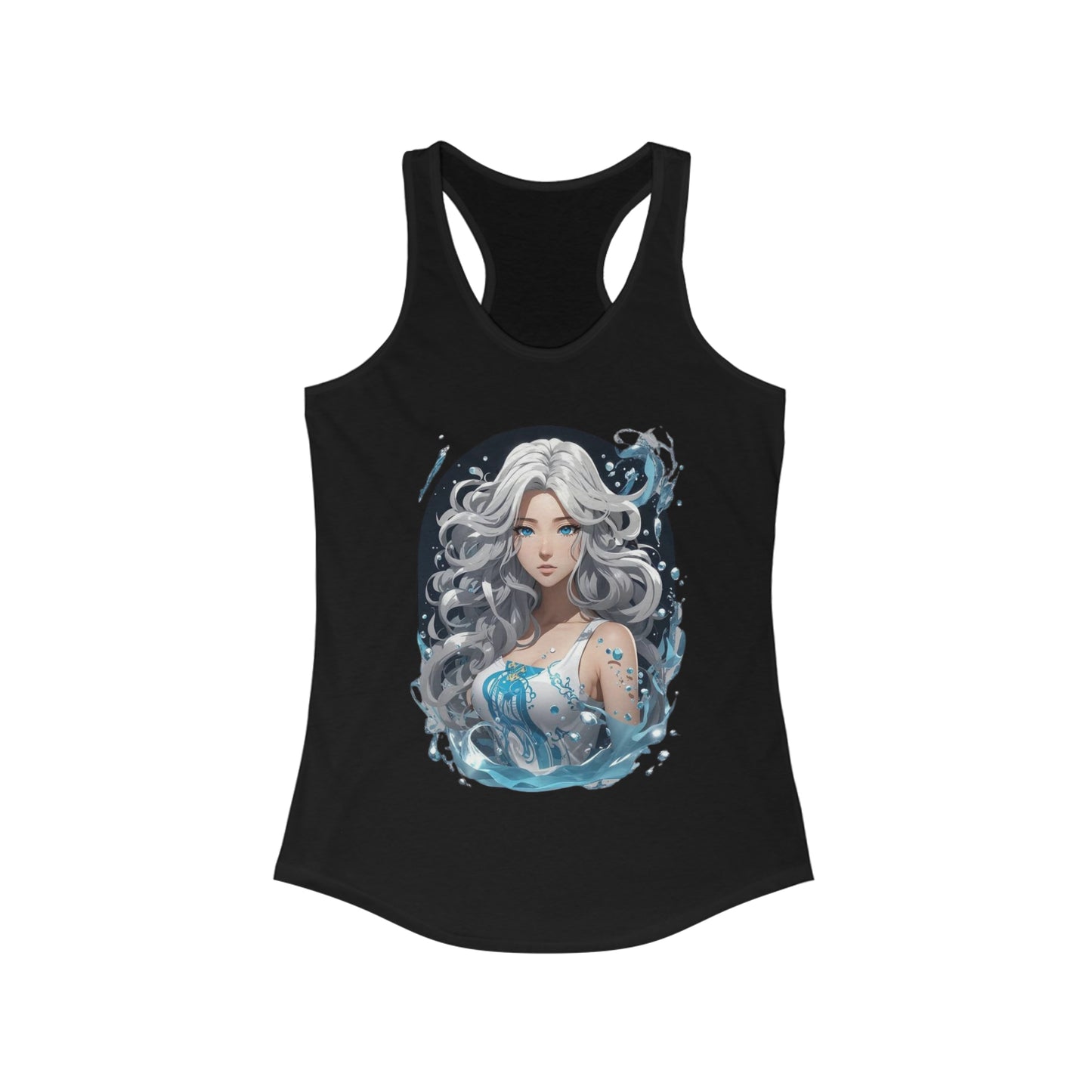 Zodiac Aquarius Manga Girl Tank Top