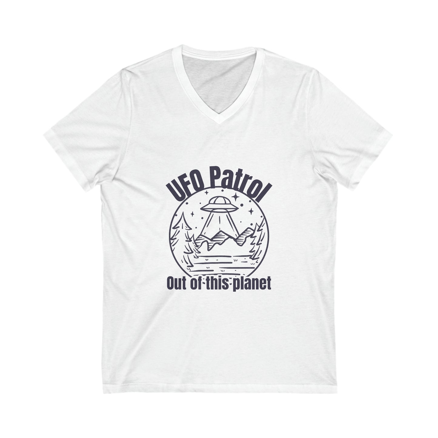 Alien UFO Patrol V-Neck Shirt