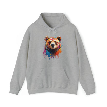 Bear Splatter Art Hoodie