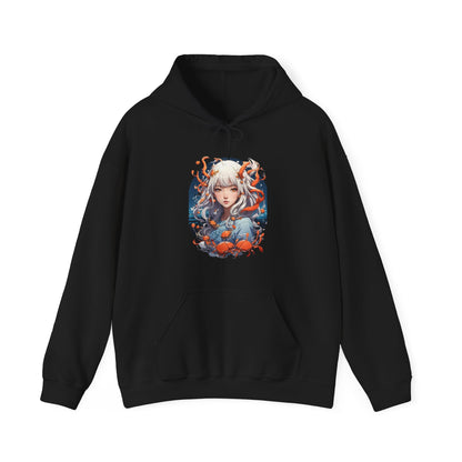 Zodiac Cancer Manga Girl Hoodie