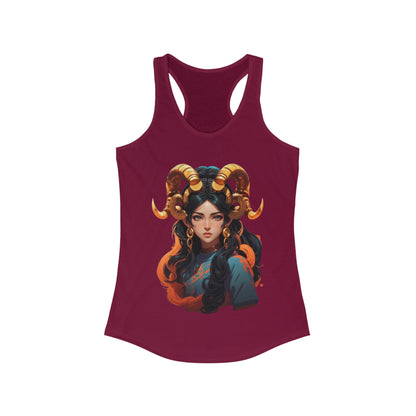 Zodiac Aries Manga Girl Tank Top