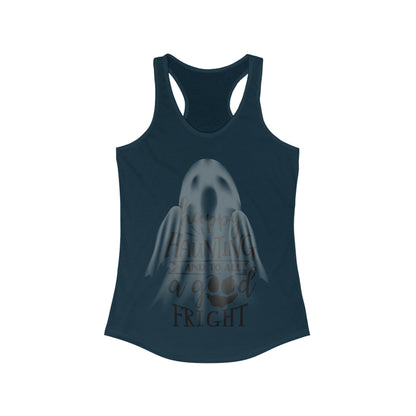 Halloween Happy Haunting Quote Tank Top