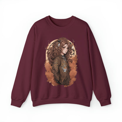 Zodiac Leo Manga Girl Sweatshirt