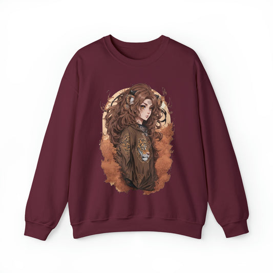 Zodiac Leo Manga Girl Sweatshirt