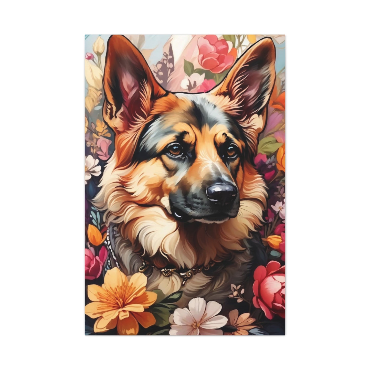 German Shepherd Semi Realism Canvas