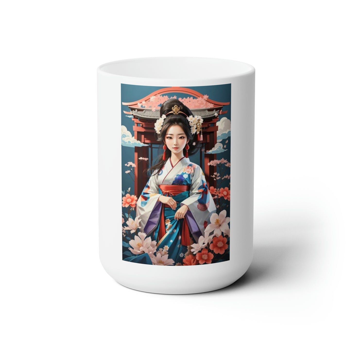 Kimono Illustration Mug