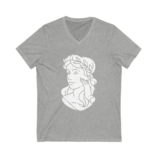 White Fantasy Girl V-Neck Shirt