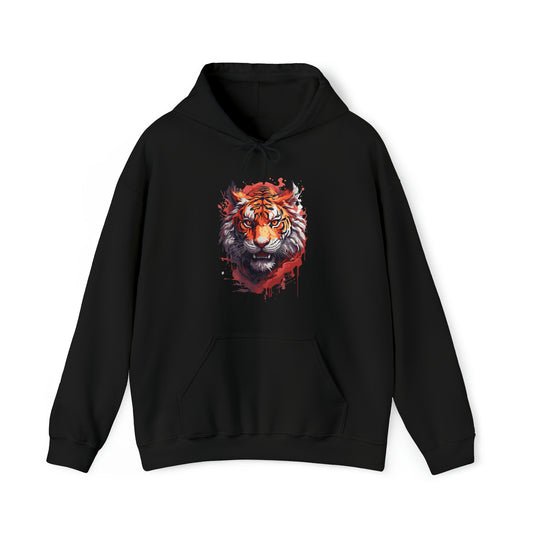 Tiger Splatter Art Hoodie