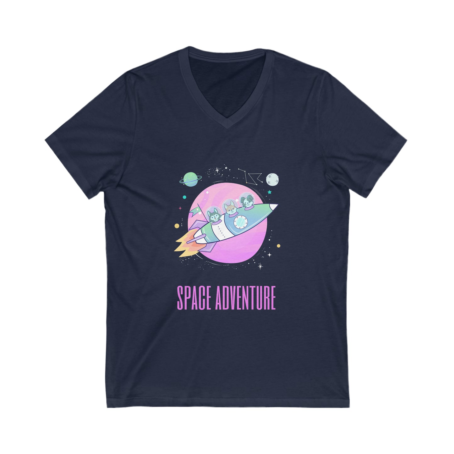 Astronaut Space Adventure V-Neck Shirt