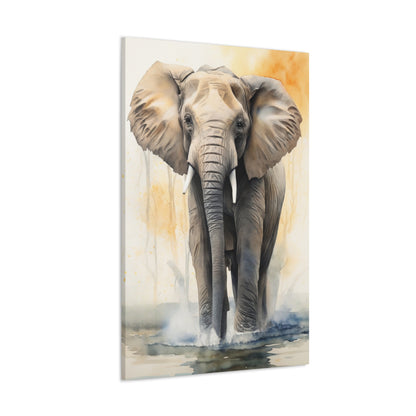 Elephant Watercoloring Canvas