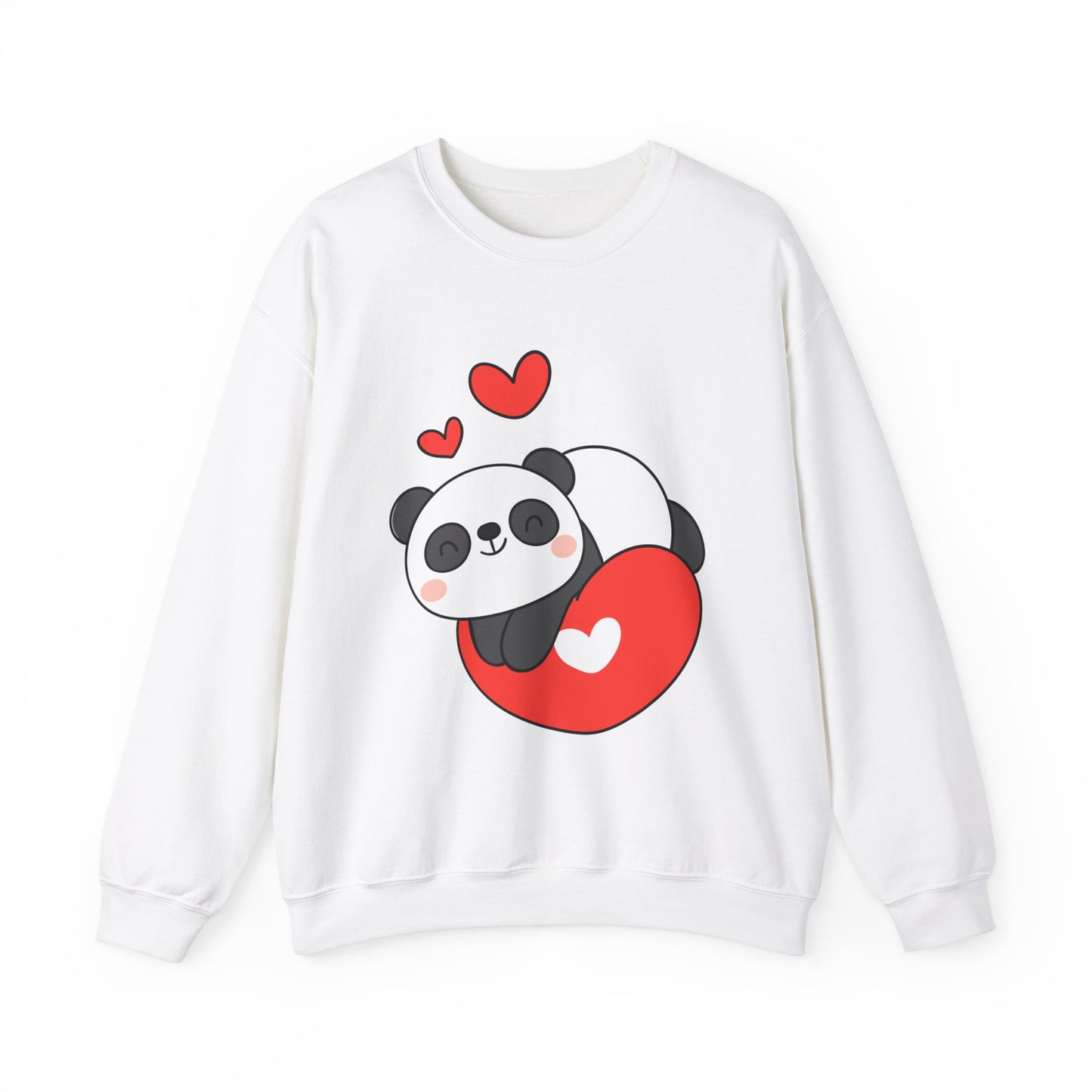 Panda Lying On A Heart Sweatshirt