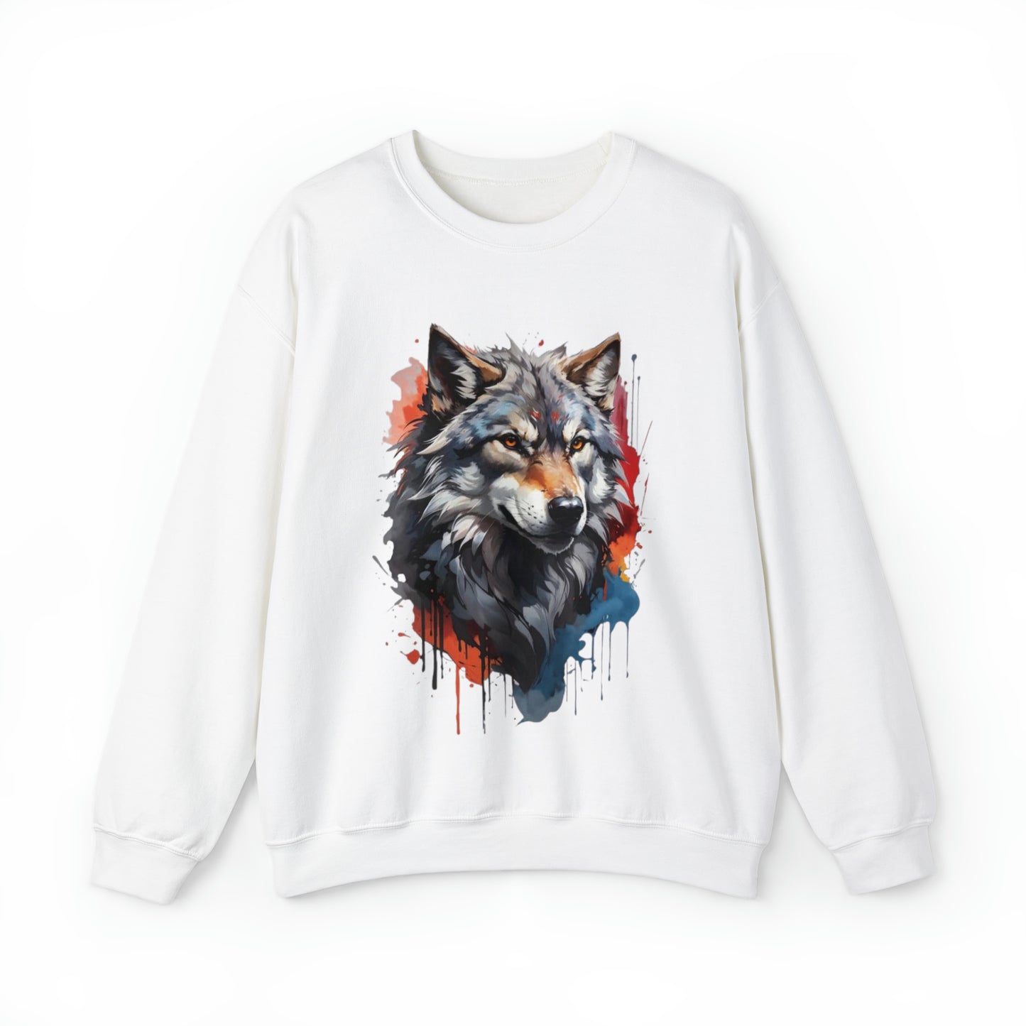 Wolf Splatter Art Sweatshirt