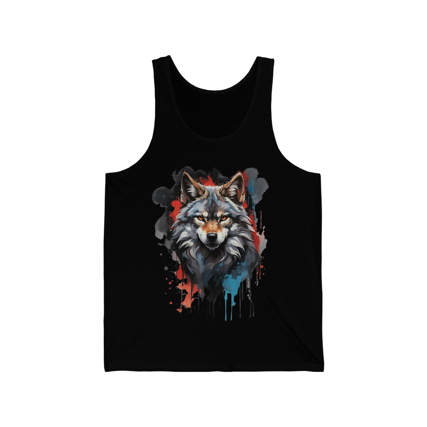 Wolf Splatter Art Tank Top