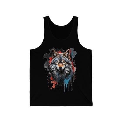 Wolf Splatter Art Tank Top