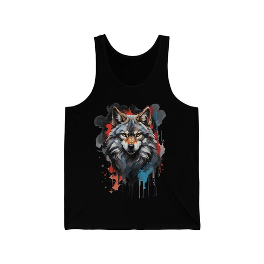 Wolf Splatter Art Tank Top