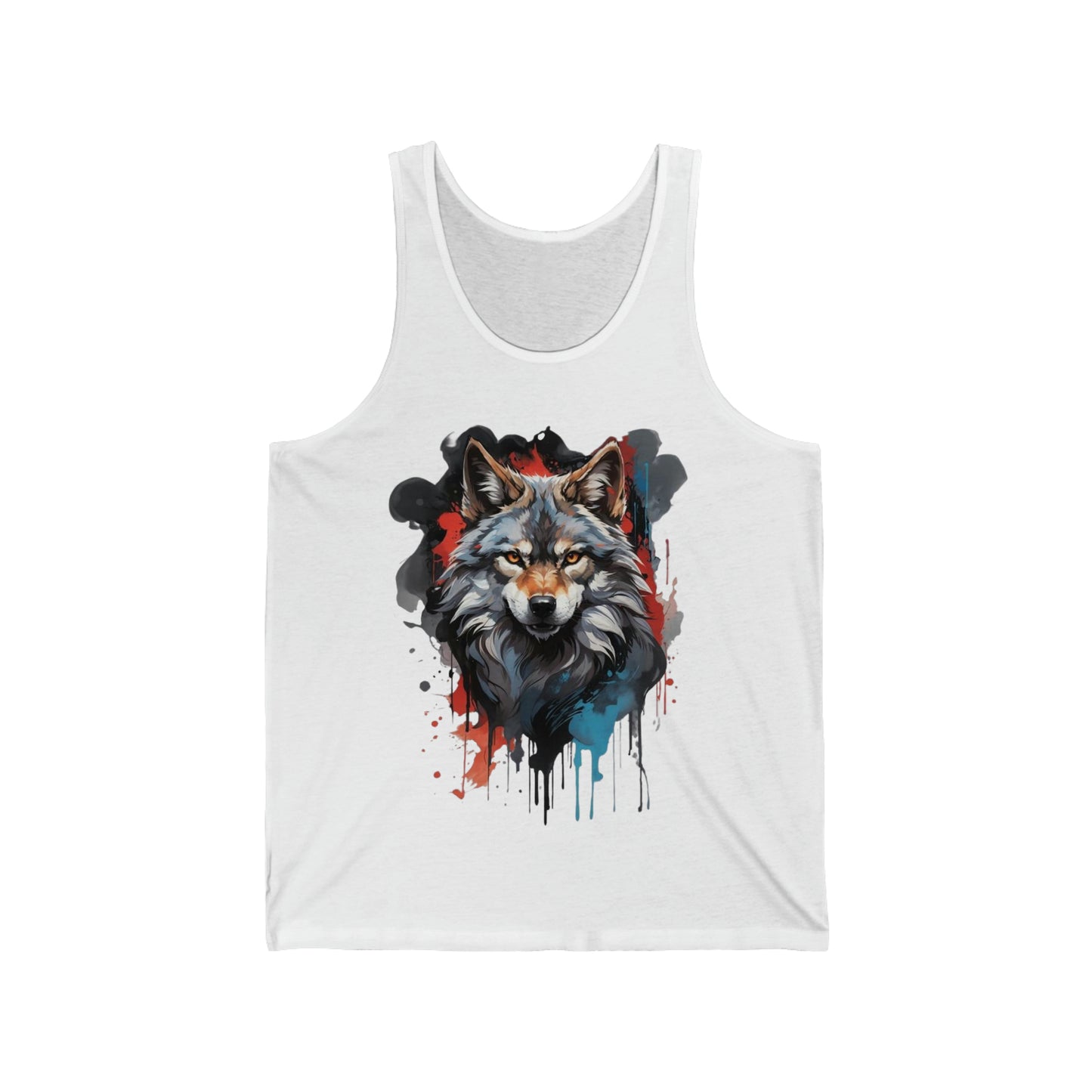 Wolf Splatter Art Tank Top