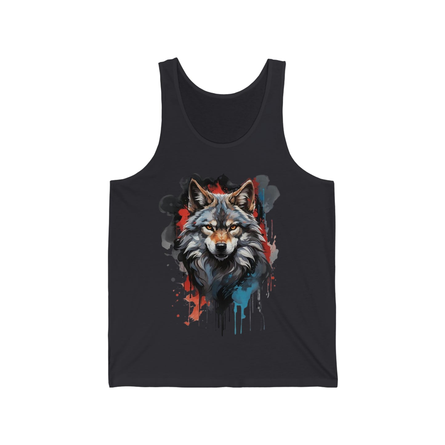 Wolf Splatter Art Tank Top