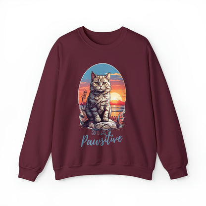 Cat Pawsitive Quote Sweatshirt