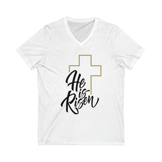 Easter He Is Risen V-Neck Shirt