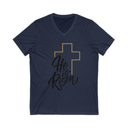 Easter He Is Risen V-Neck Shirt