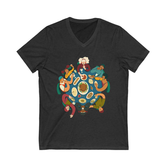 Thanksgiving Dinner V-Neck Shirt