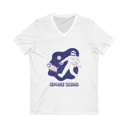 Dog Space Buds V-Neck Shirt