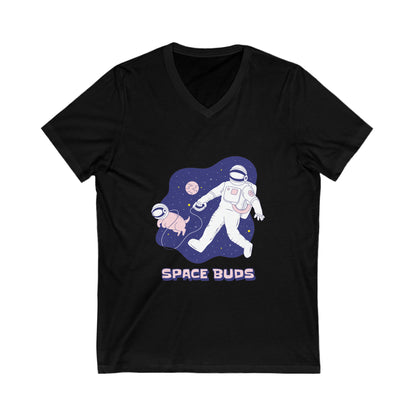 Dog Space Buds V-Neck Shirt