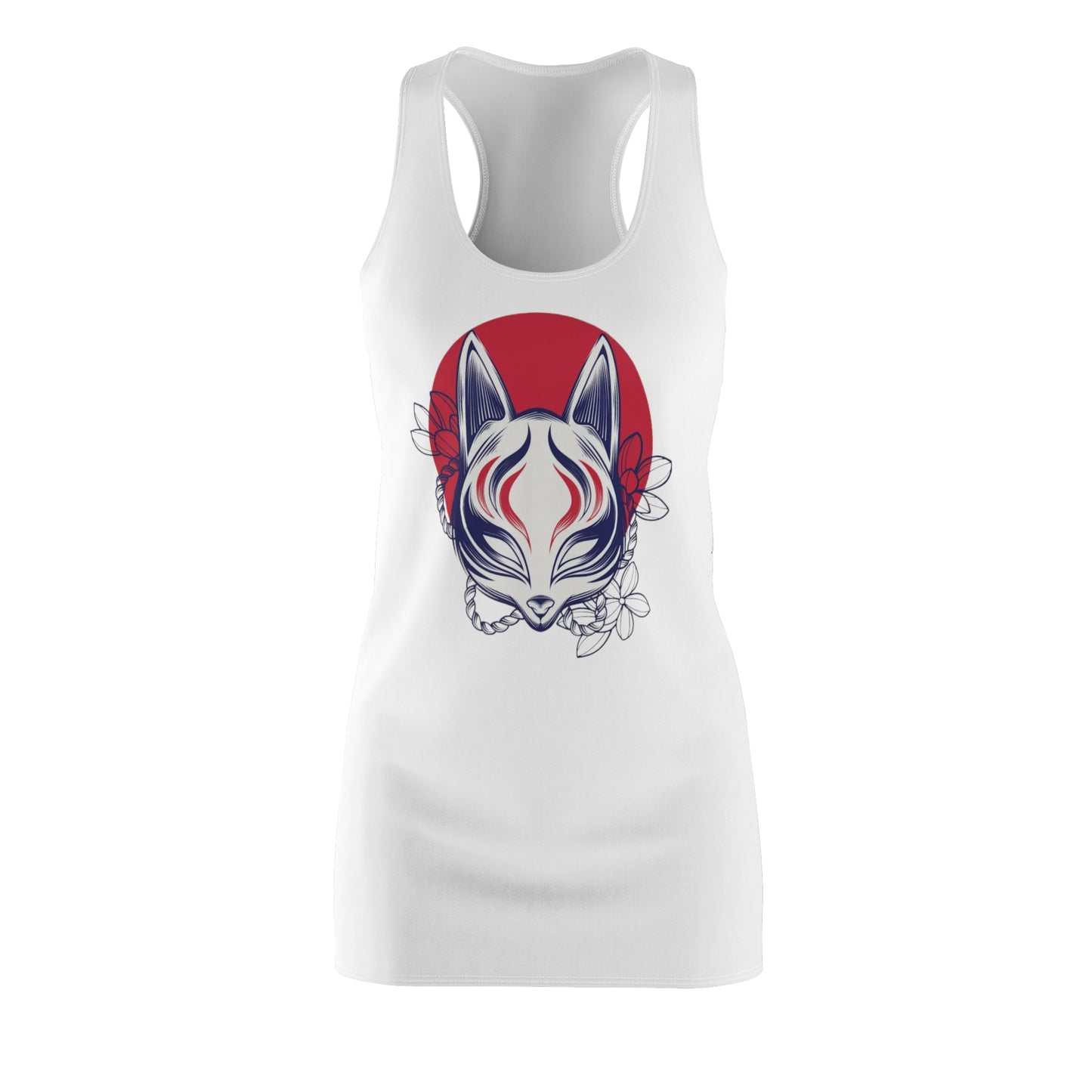 Kitsune: The Fox Mask Vector Illustration  Dress