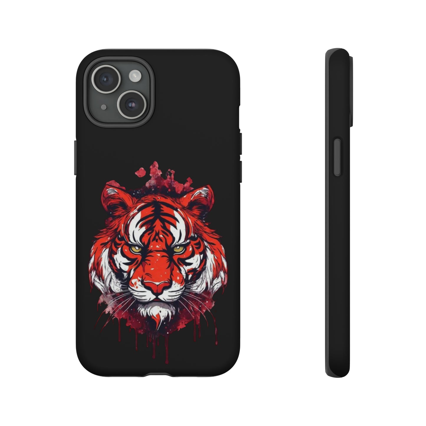 Tiger Splatter Art Phone Case