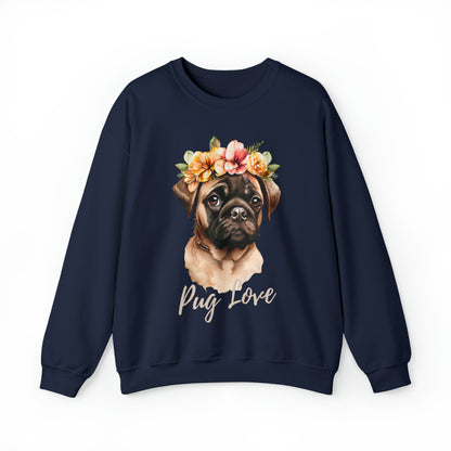 Dog Pug Love Sweatshirt