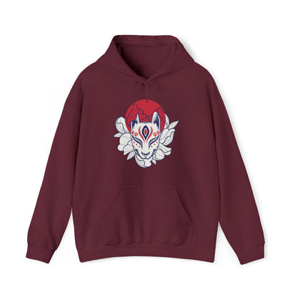 Kitsune: The Fox Mask Vector Illustration Hoodie