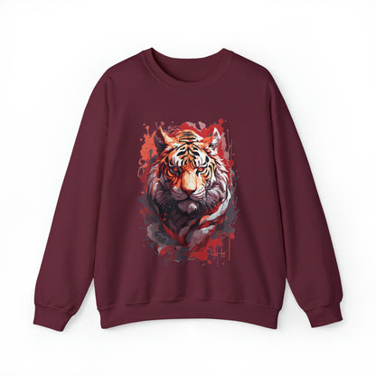 Tiger Splatter Art Sweatshirt