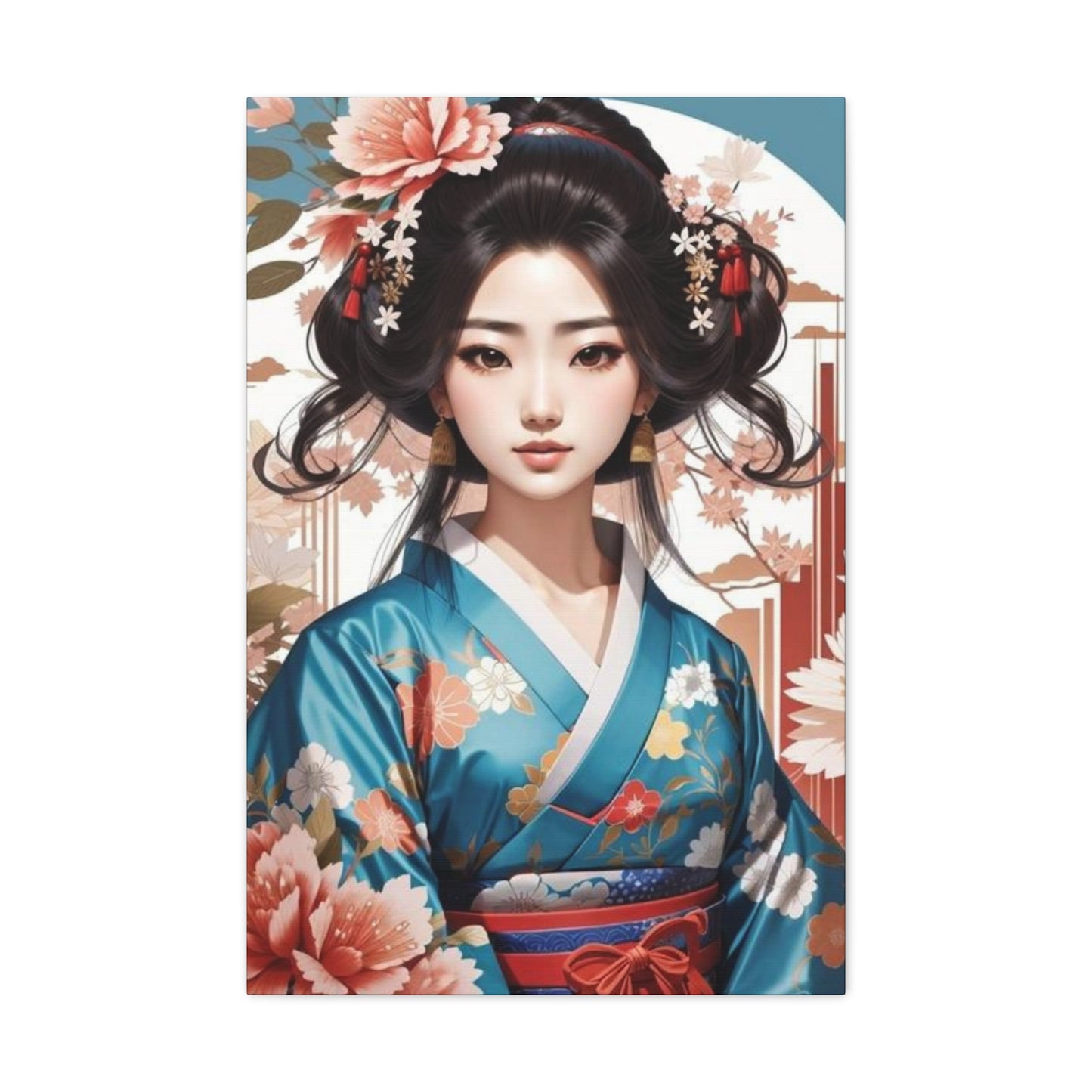 Kimono Illustration Canvas