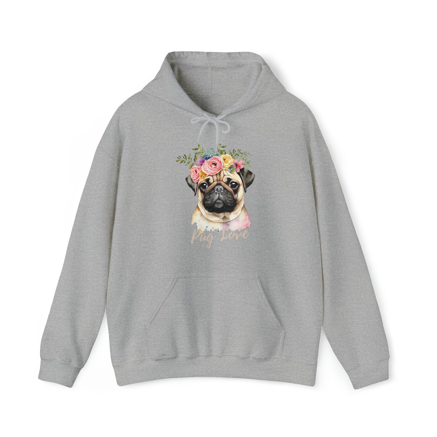 Dog Pug Love Hoodie