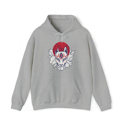 Kitsune: The Fox Mask Vector Illustration Hoodie