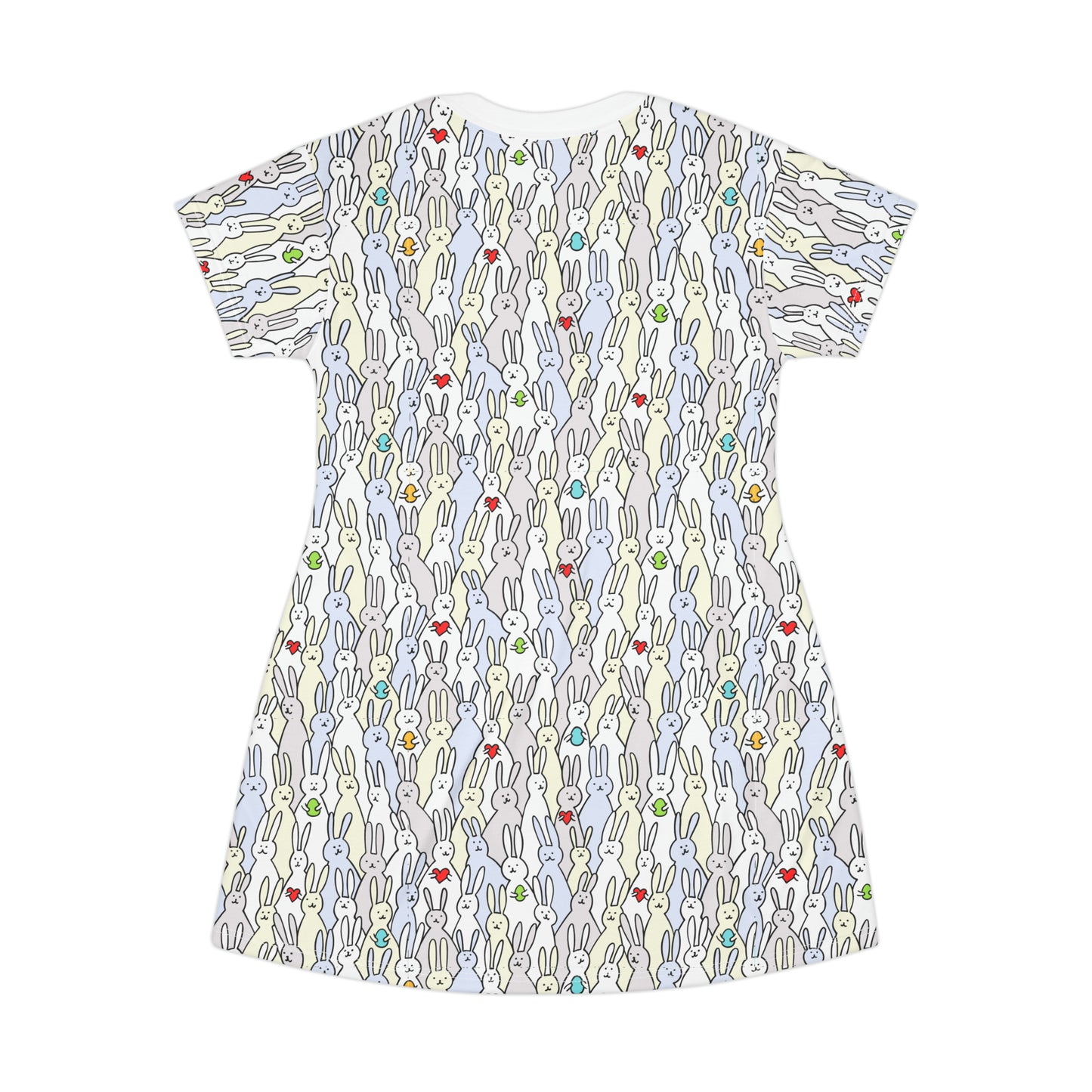 Bunny Pattern T-Shirt Dress