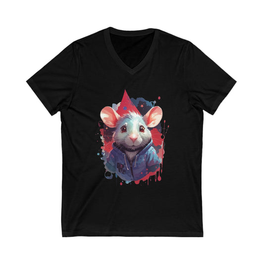 Rat Splatter Art V-Neck Shirt