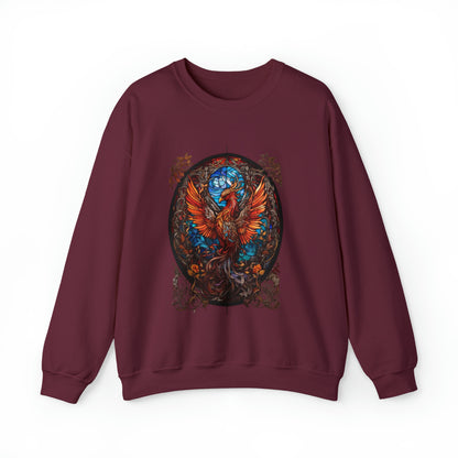 Hōō: The Phoenix Stained Glass Sweatshirt