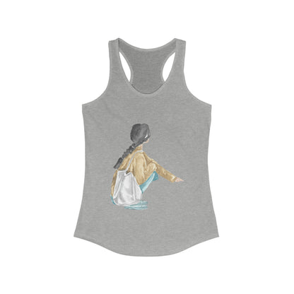 Impressionisme Girl With Braid Tank Top