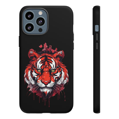 Tiger Splatter Art Phone Case