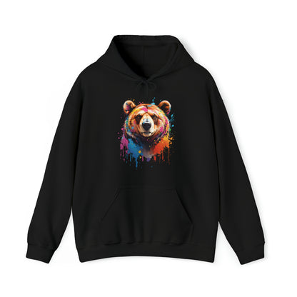 Bear Splatter Art Hoodie