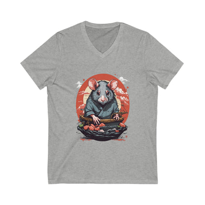 Rat Cartoon V-Neck Shirt