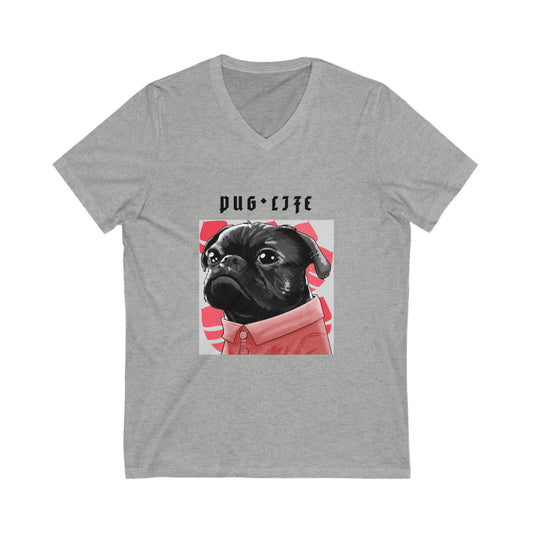 Dog Pug Life V-Neck Shirt